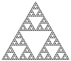 Triangolo di Sierpinski, 5 iterazioni