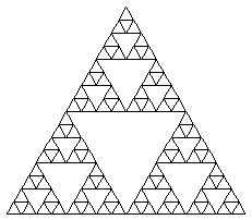 Triangolo di Sierpinski, 4 iterazioni